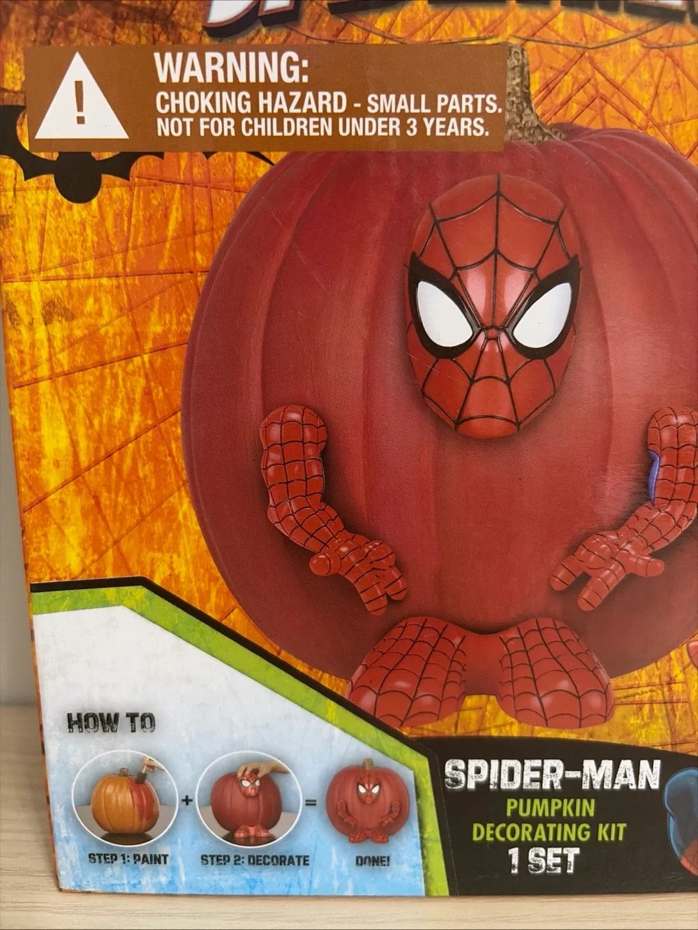Marvel New!Ultimate Spider-Man Red Pumpkin Decorating Kit for Kids